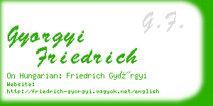 gyorgyi friedrich business card